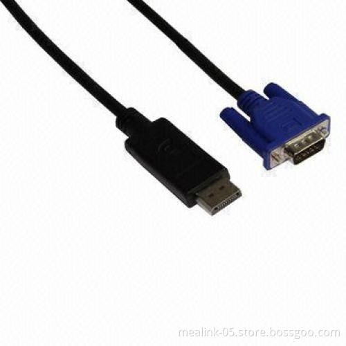 DP to VGA Adapter Cable, 28AWG OD7.0mm